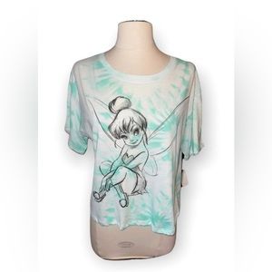 Disney Tinkerbell Tye Dye Crop T-shirt